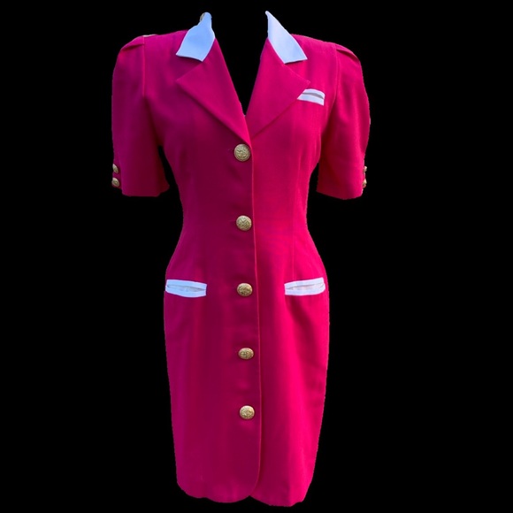 Vintage 80s 90s Secretary Dress Danny & Nicole